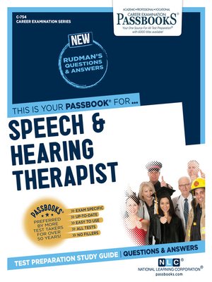 cover image of Speech & Hearing Therapist